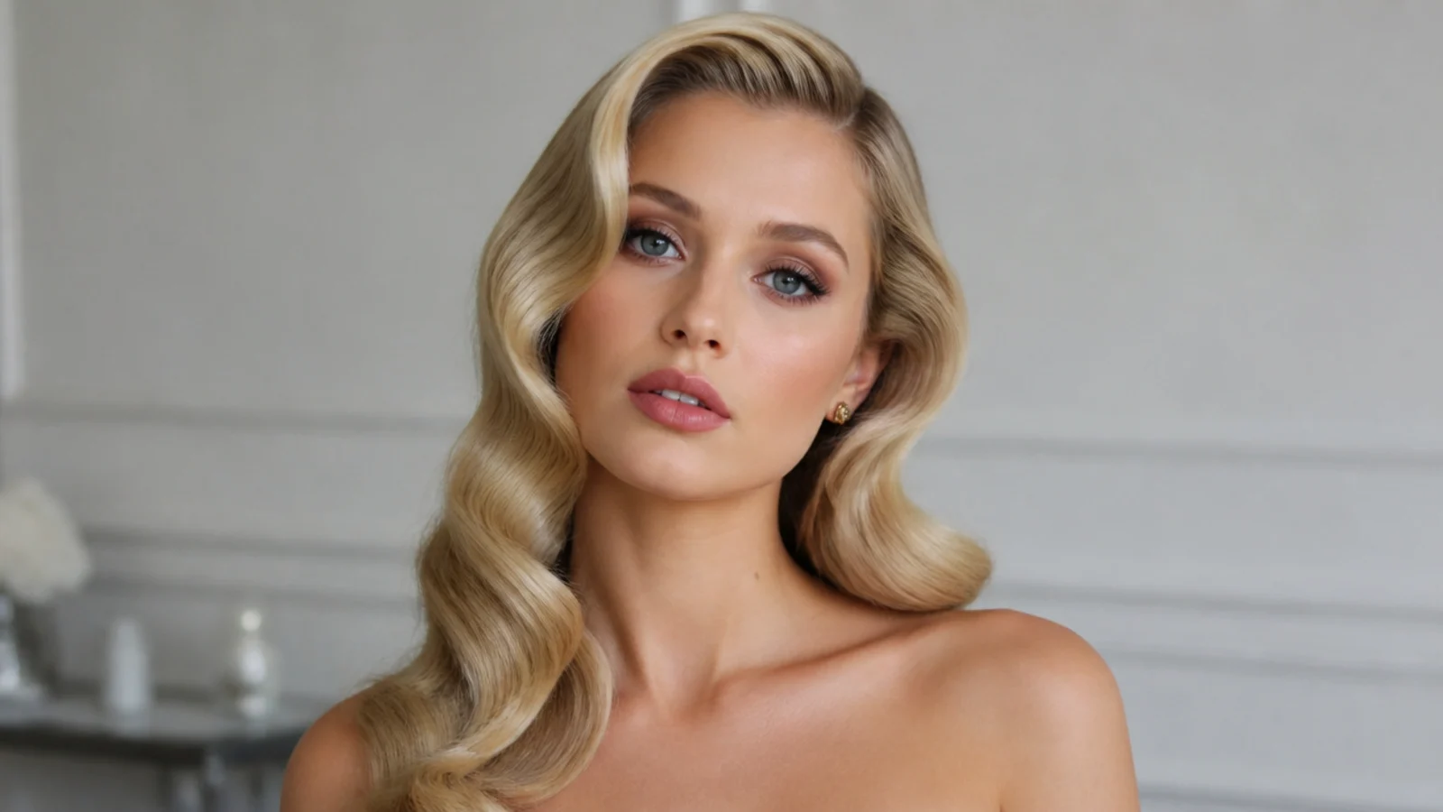 Soft, romantic old-Hollywood waves