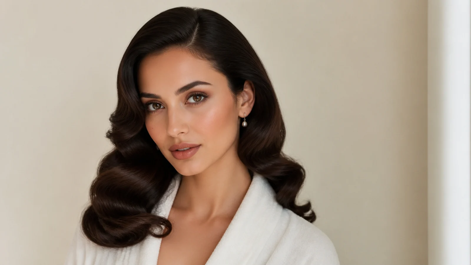 Old-Hollywood waves with softly rolled-under ends