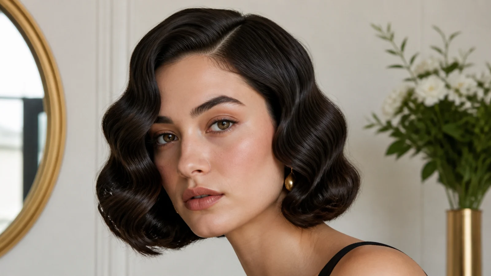 A bob in sculpted old-Hollywood finger waves