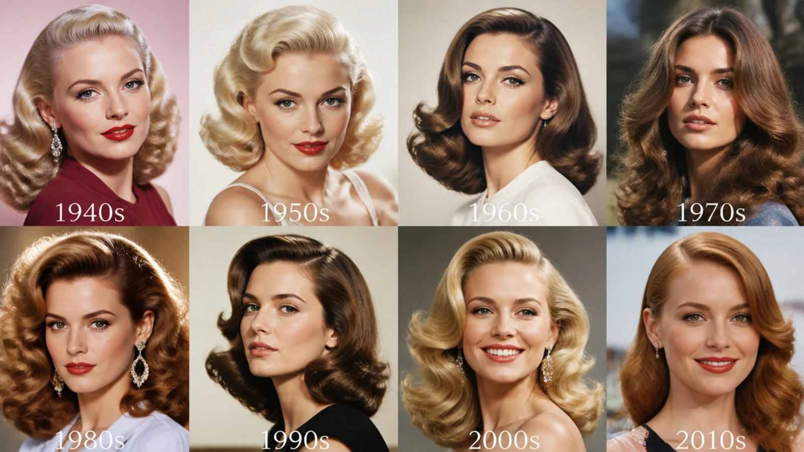 Vintage-inspired old-Hollywood waves through the decades