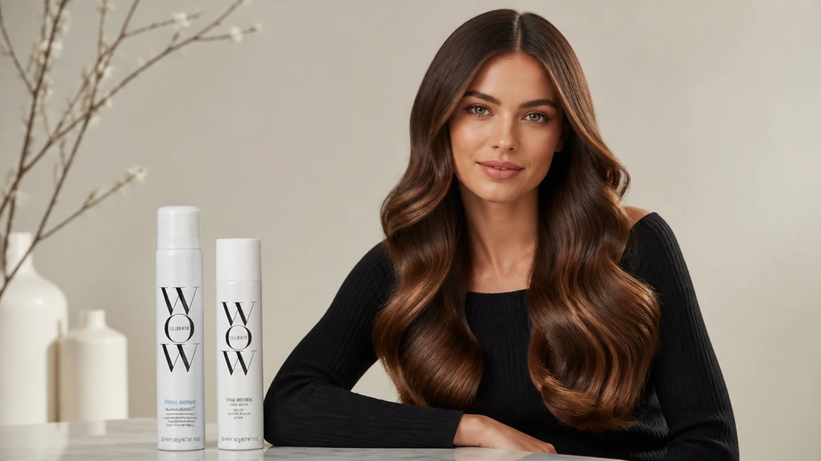 Flexible hairspray and shine spray for long-lasting soft waves