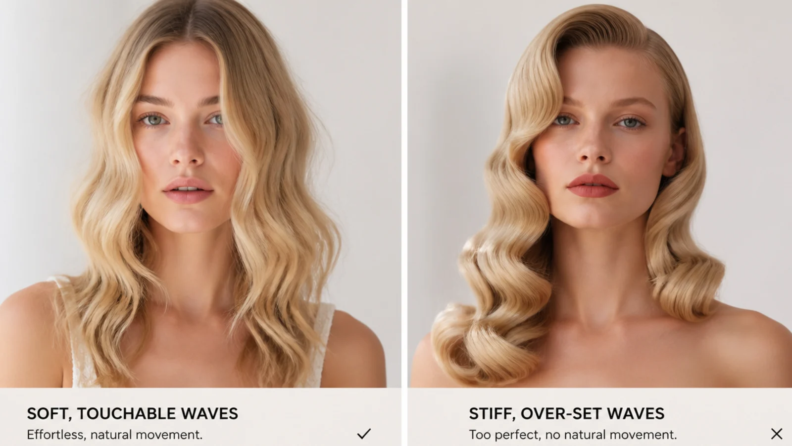 Soft, touchable waves versus stiff, over-set ones
