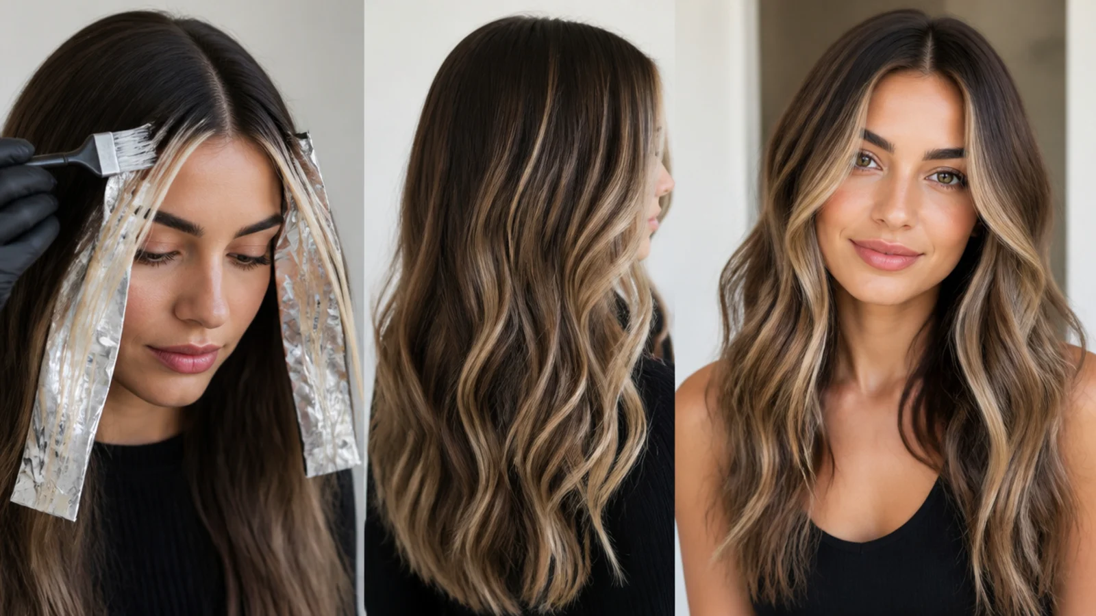 How to do money piece hair at home - step by step, vertical Pinterest style