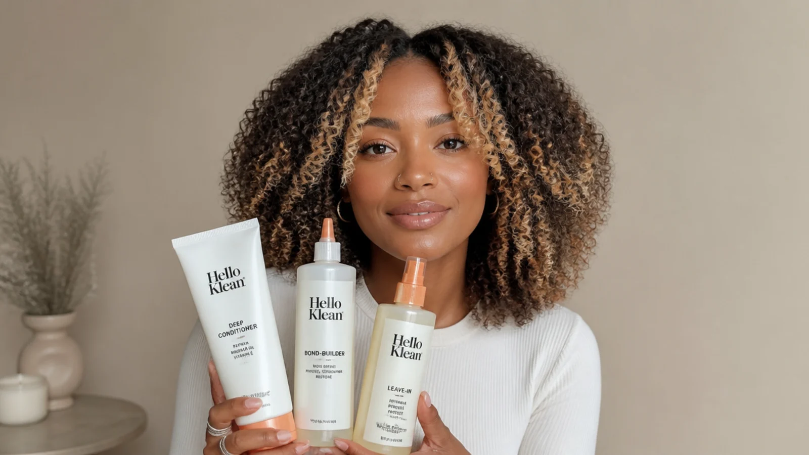 Deep conditioner, bond-builder and leave-in for lightened textured black hair