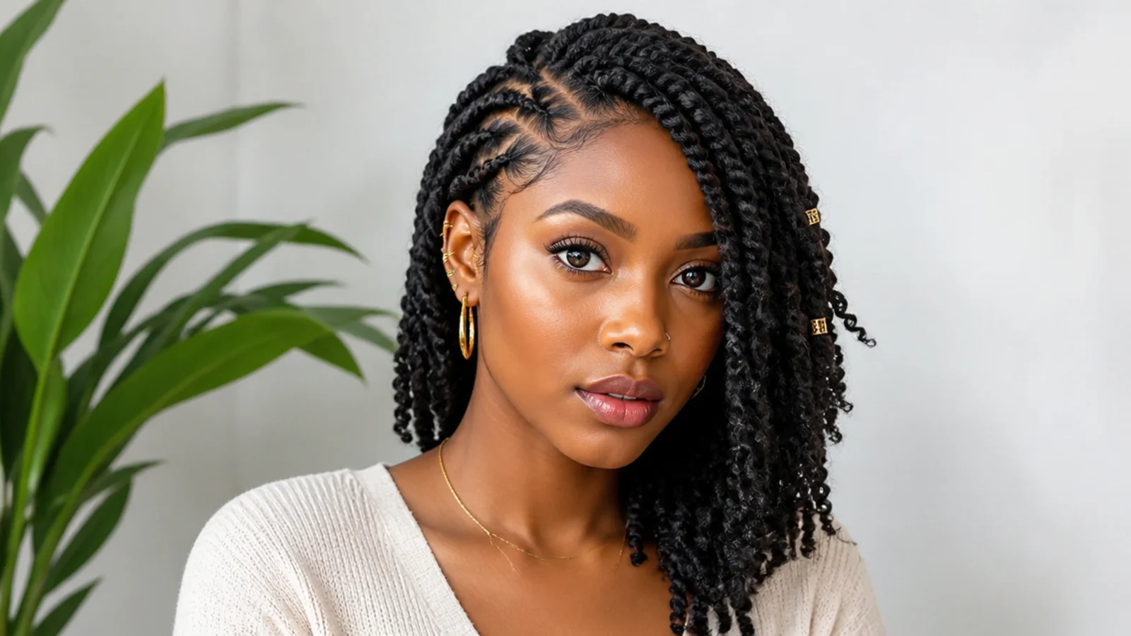 Asymmetric passion twists bob, longer on one side