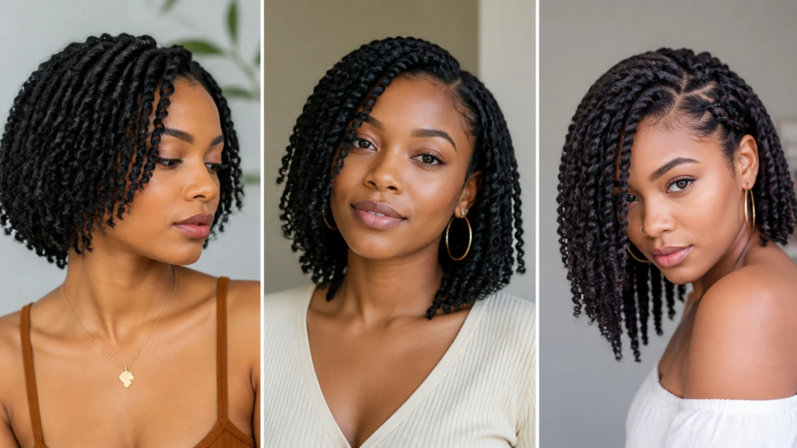 Passion twists bobs in chin-length, shoulder and asymmetric shapes
