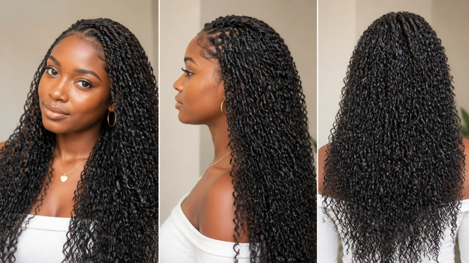 Fine mini goddess passion twists with curls out