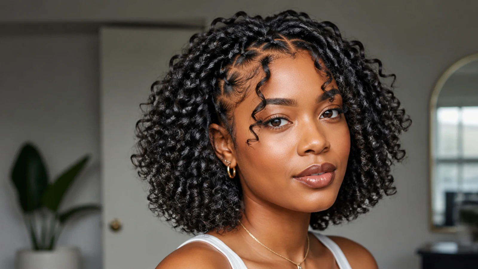 Short bob goddess passion twists with curls out