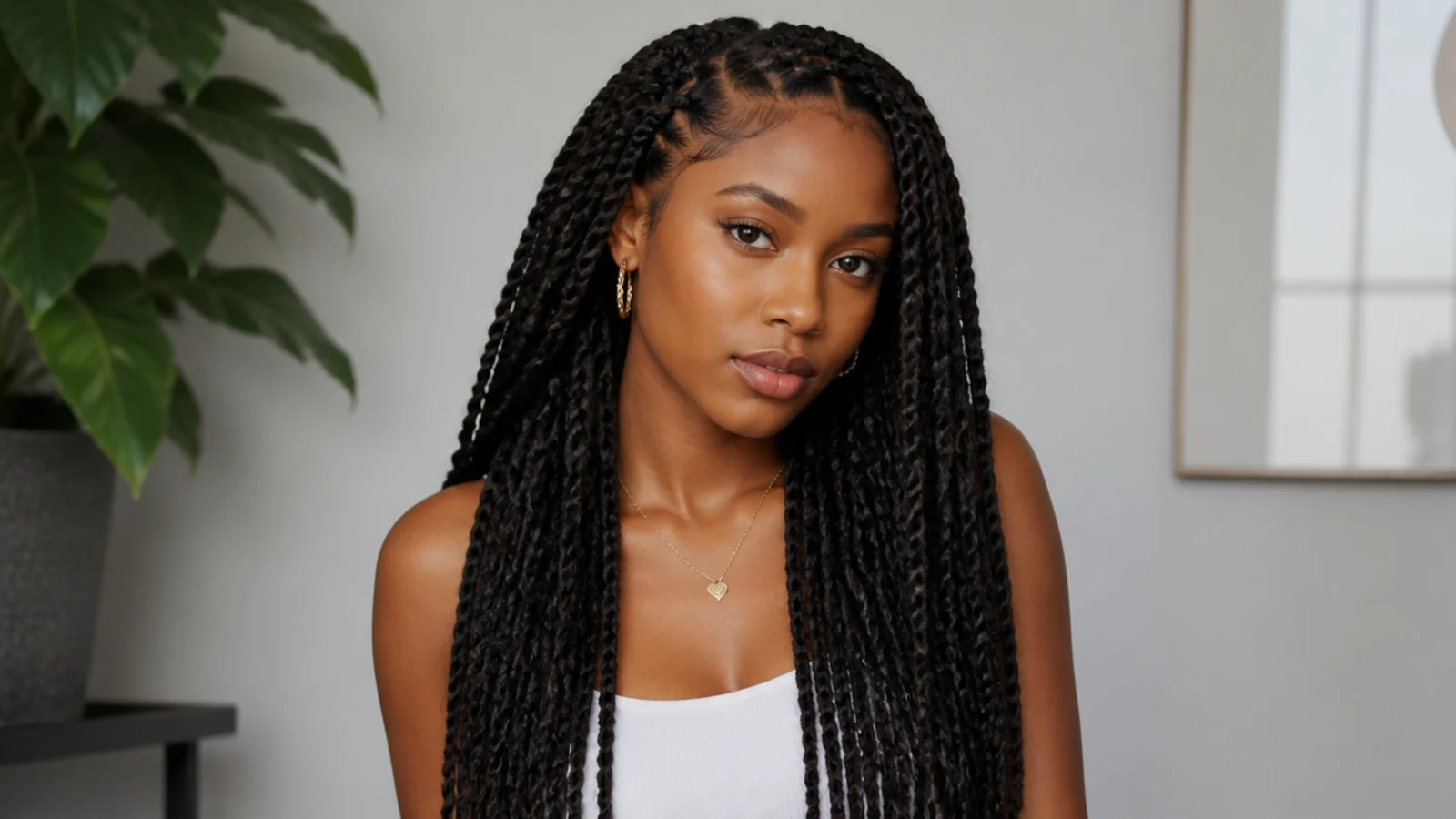 Long natural black mini passion twists