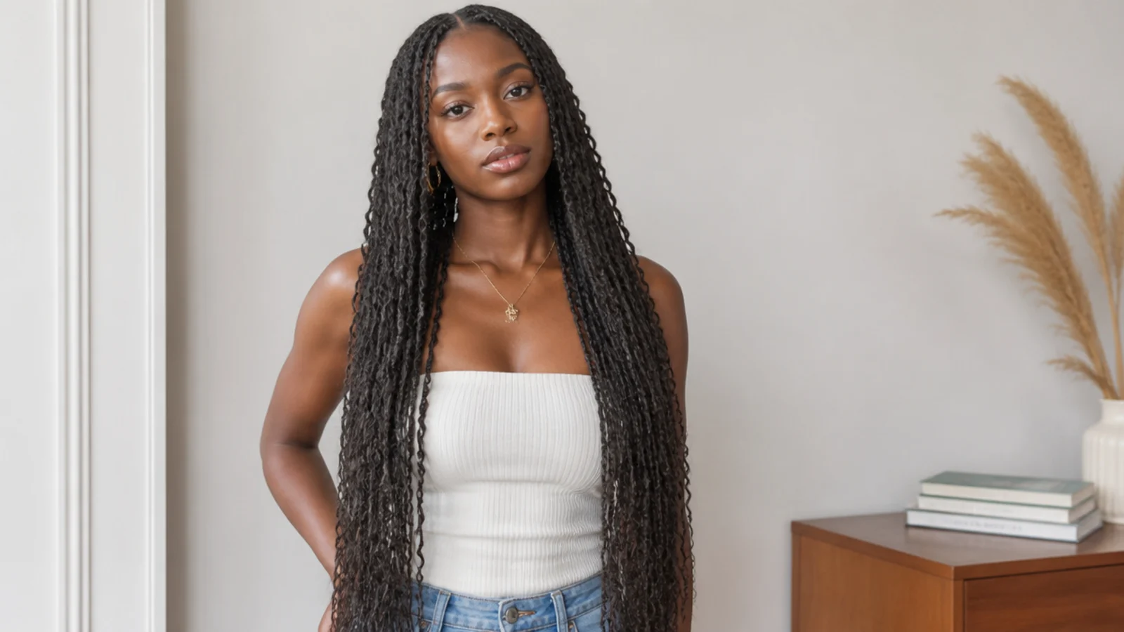 Waist-length mini passion twists