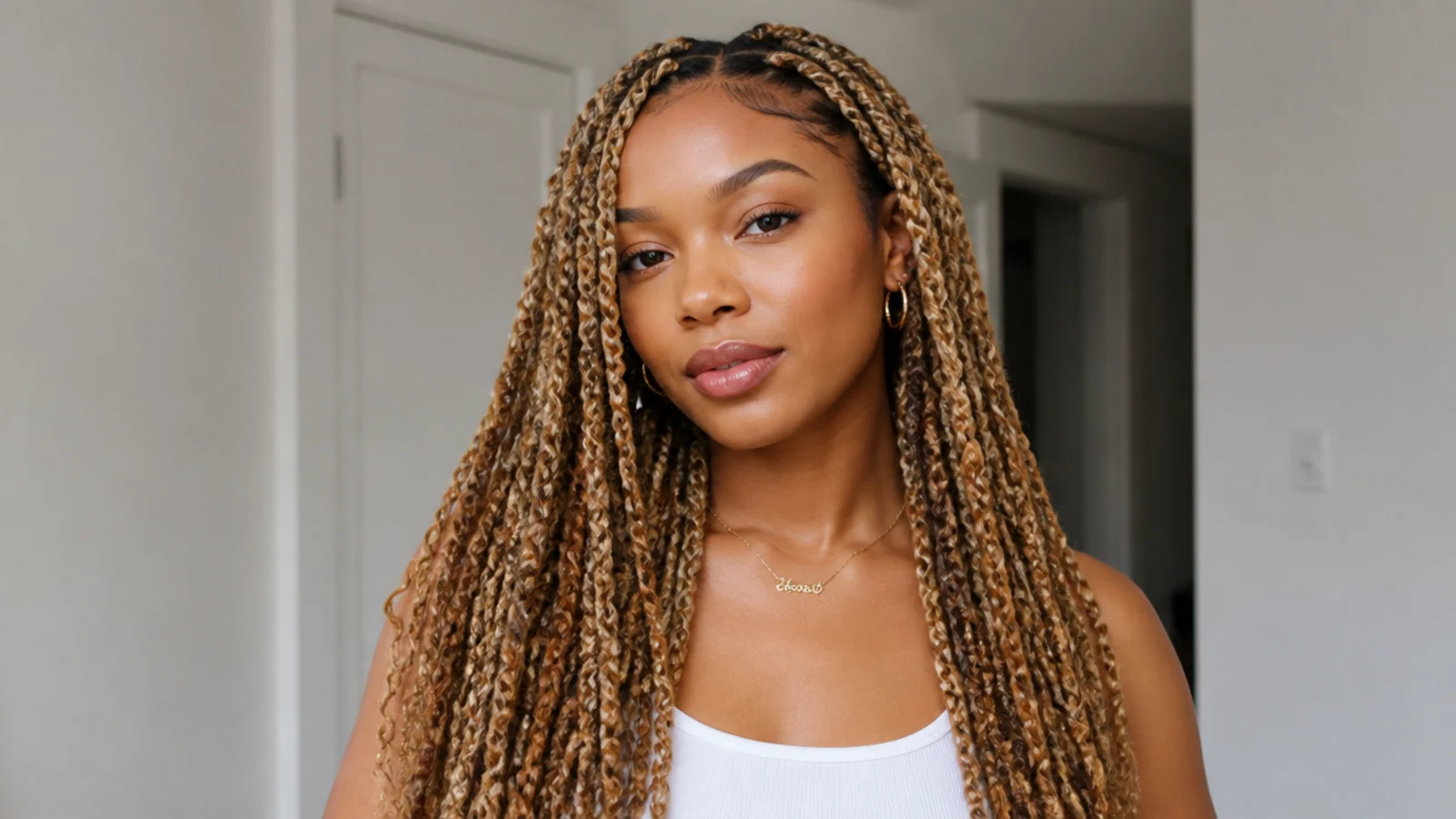 Warm honey blonde passion twists
