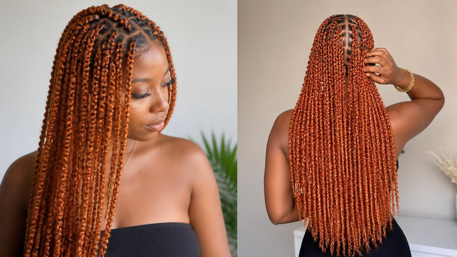 Warm copper passion twists