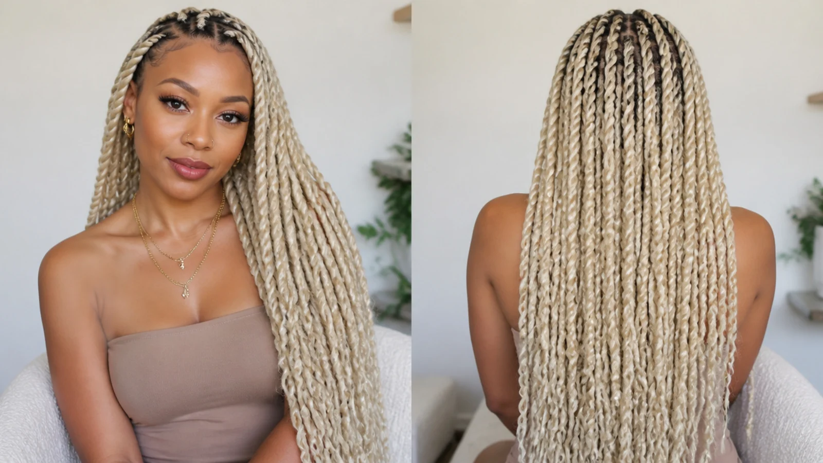 Icy platinum blonde passion twists