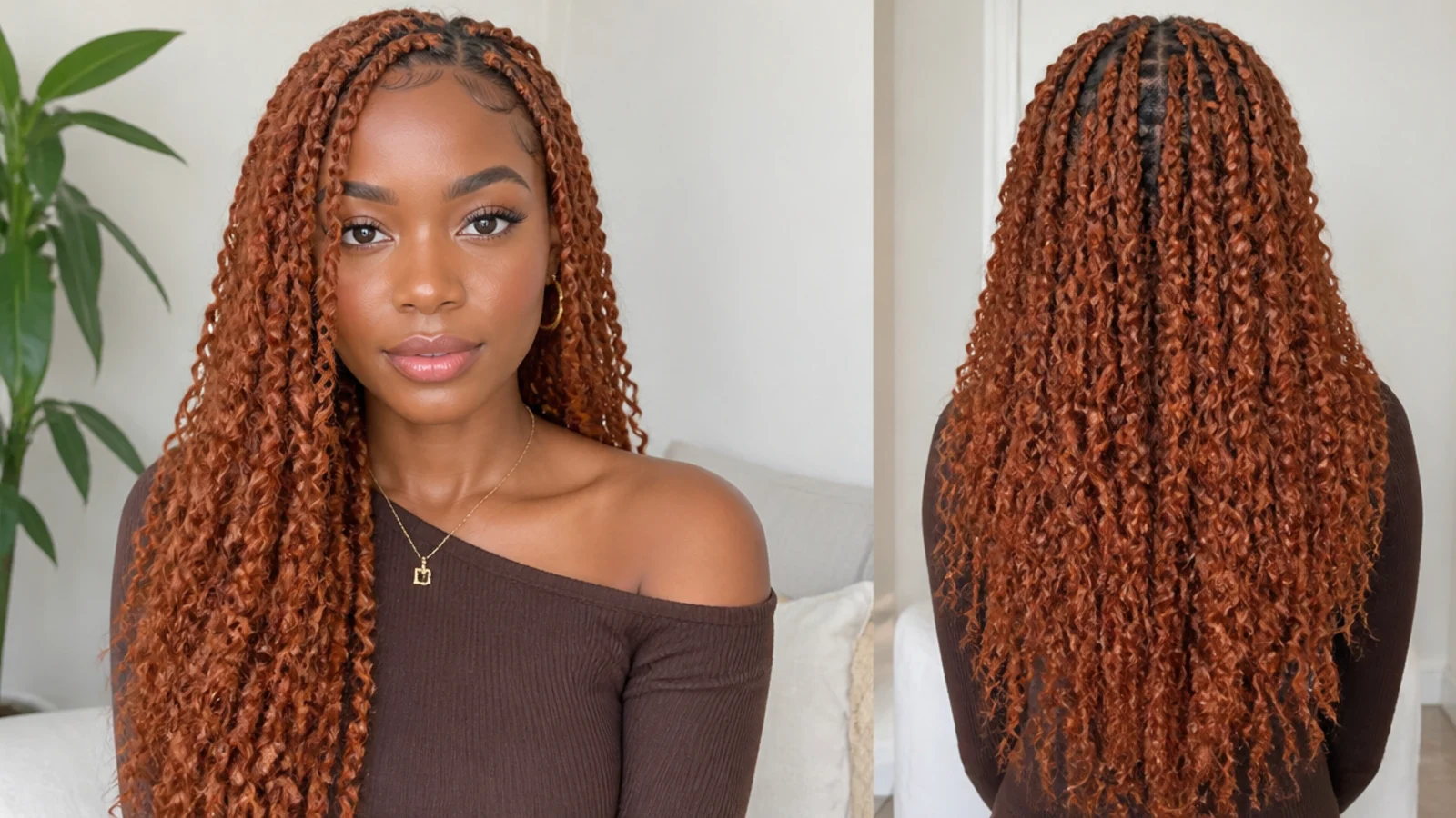 Warm strawberry blonde passion twists