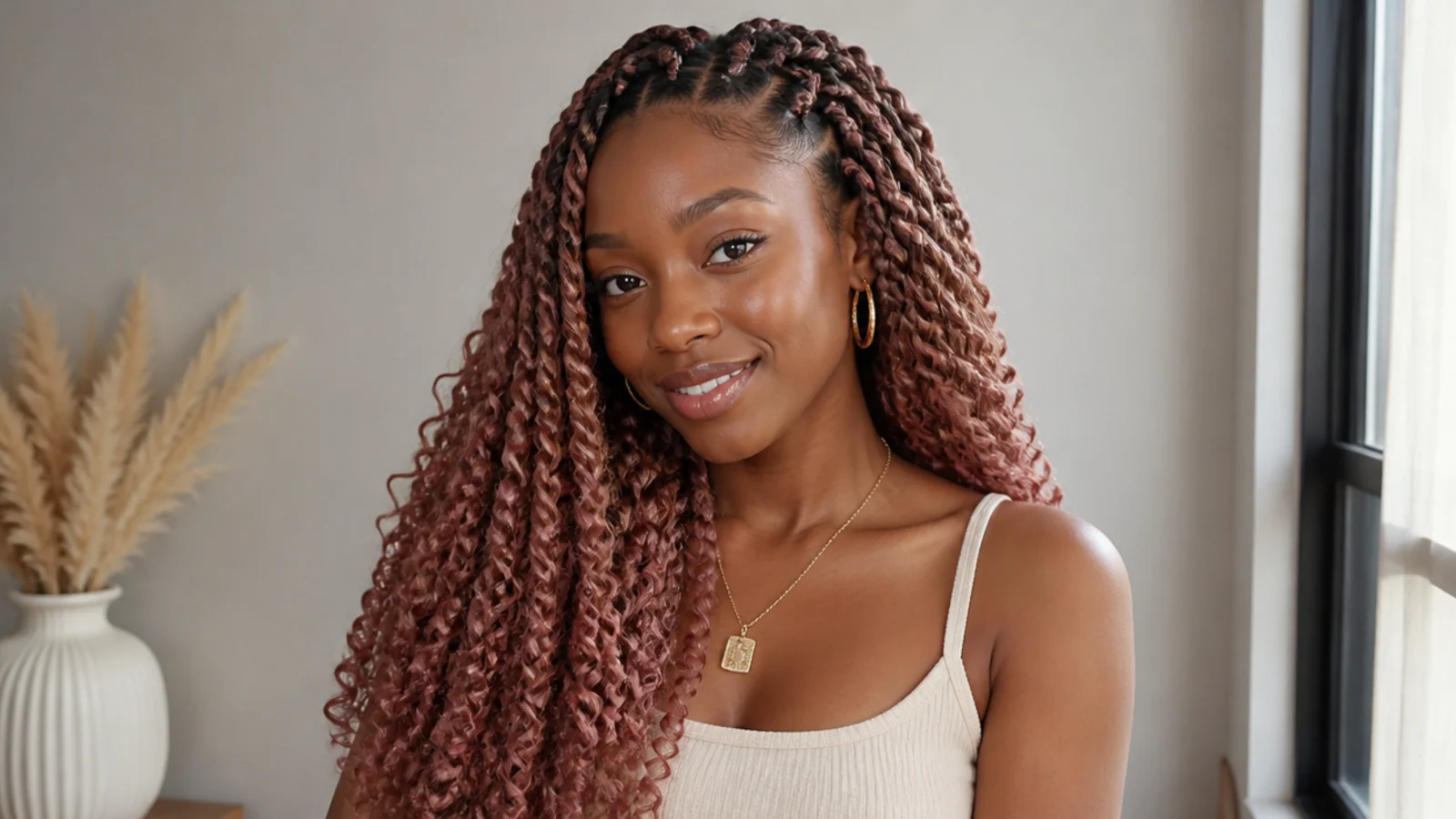 Soft rose gold passion twists
