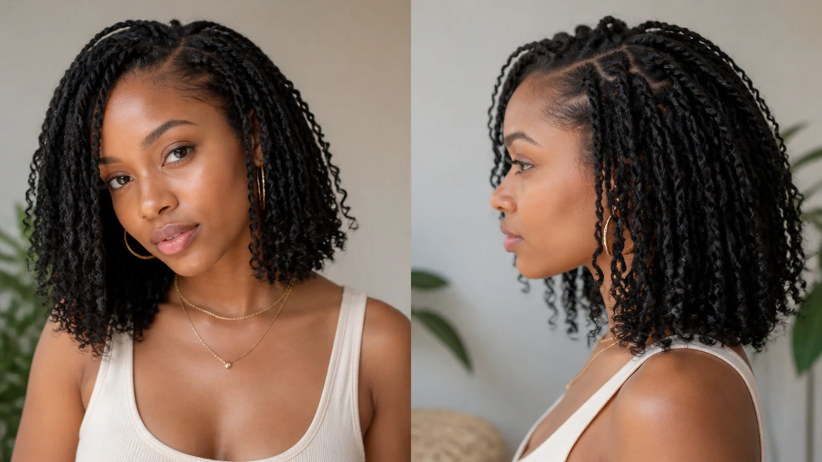 Shoulder-length passion twists