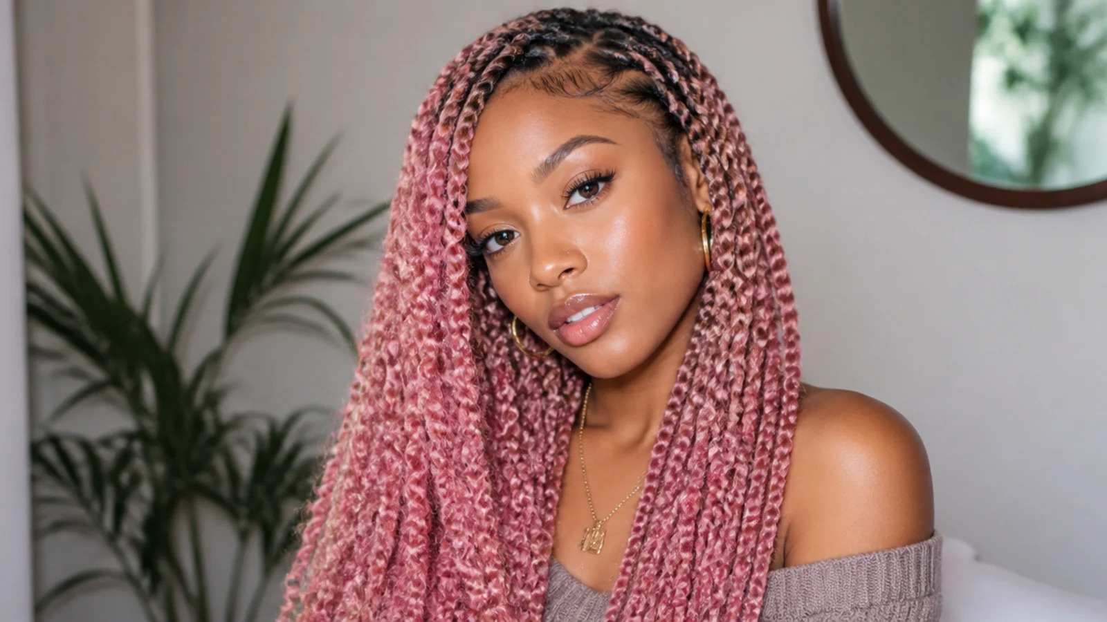 Soft pastel pink passion twists
