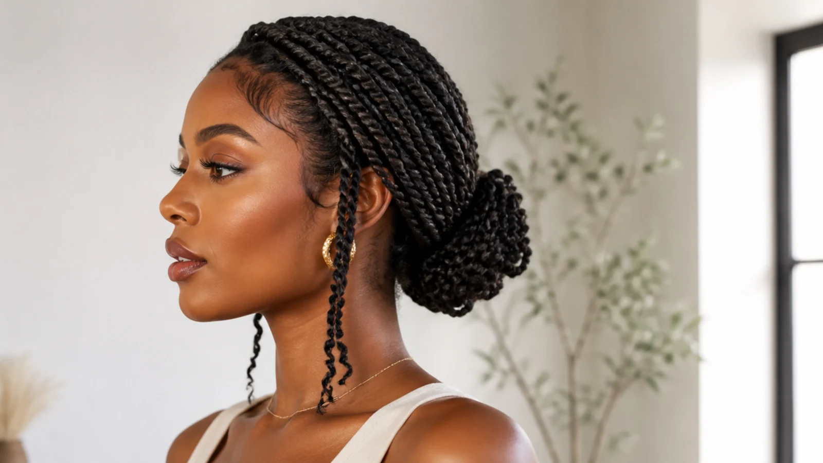 Passion twists in a sleek low bun