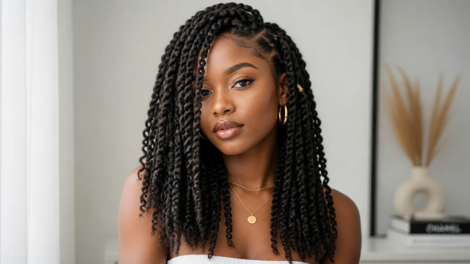 Passion twists installed at layered lengths