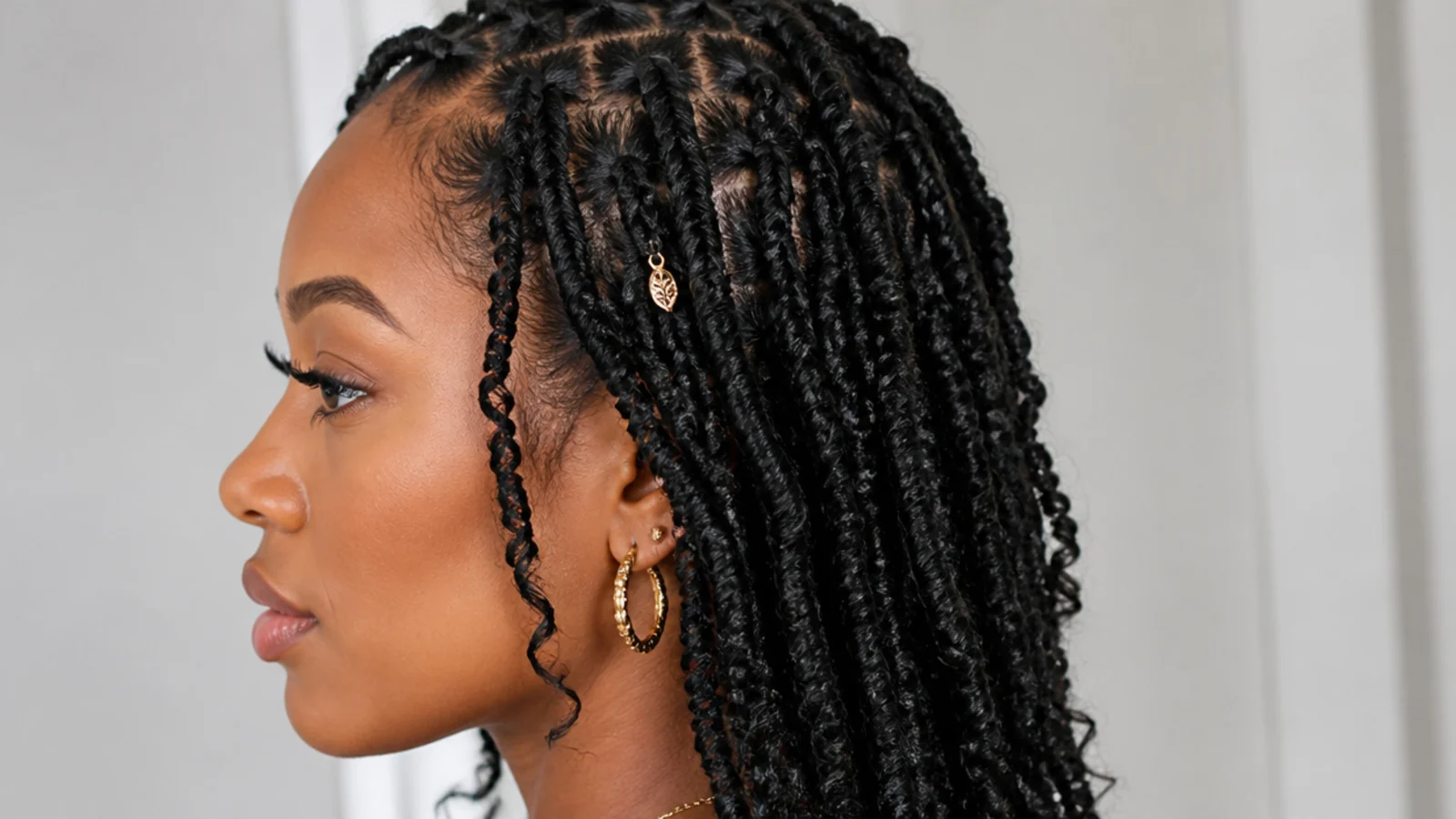 Close-up of the soft, wavy texture of passion twists