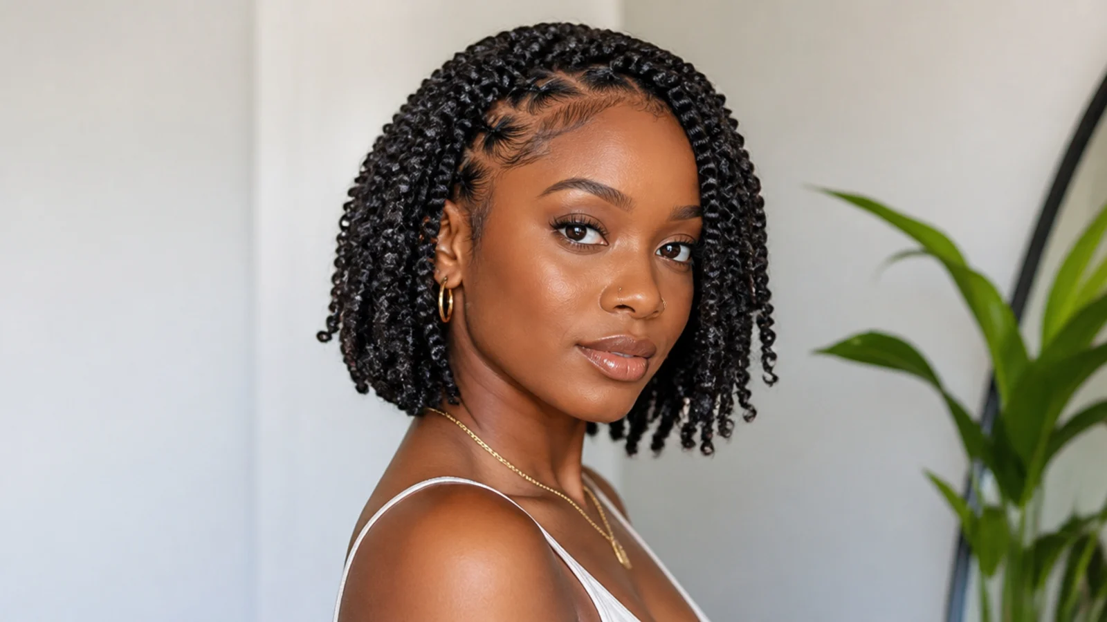 Classic natural black short passion twists