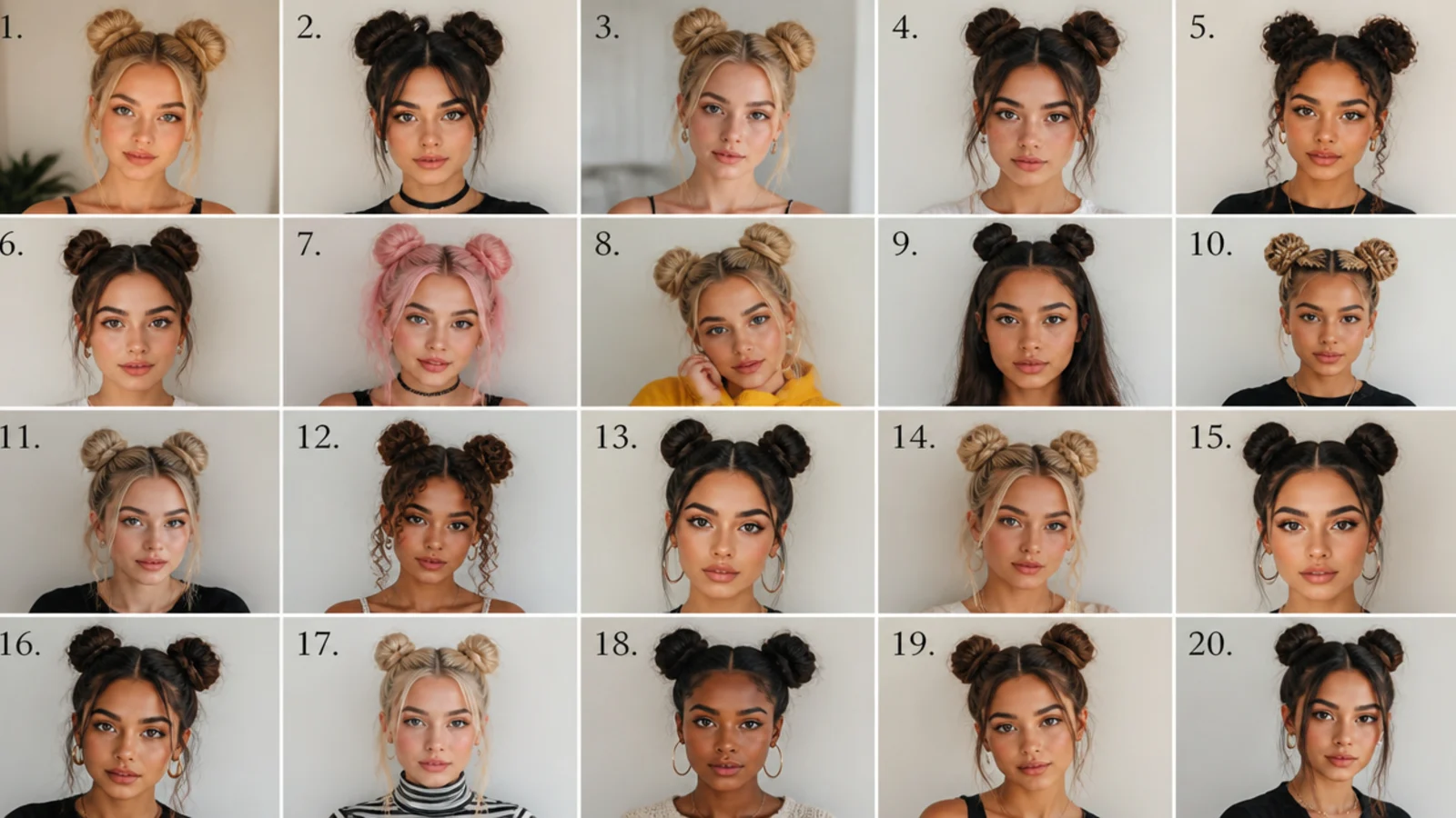 20 cute space buns ideas, vertical Pinterest style