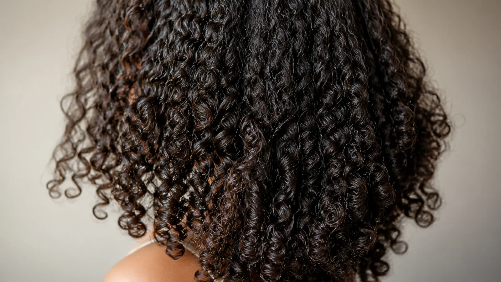 Wash and go defined 3B curls with springy corkscrew clumps and minimal halo frizz