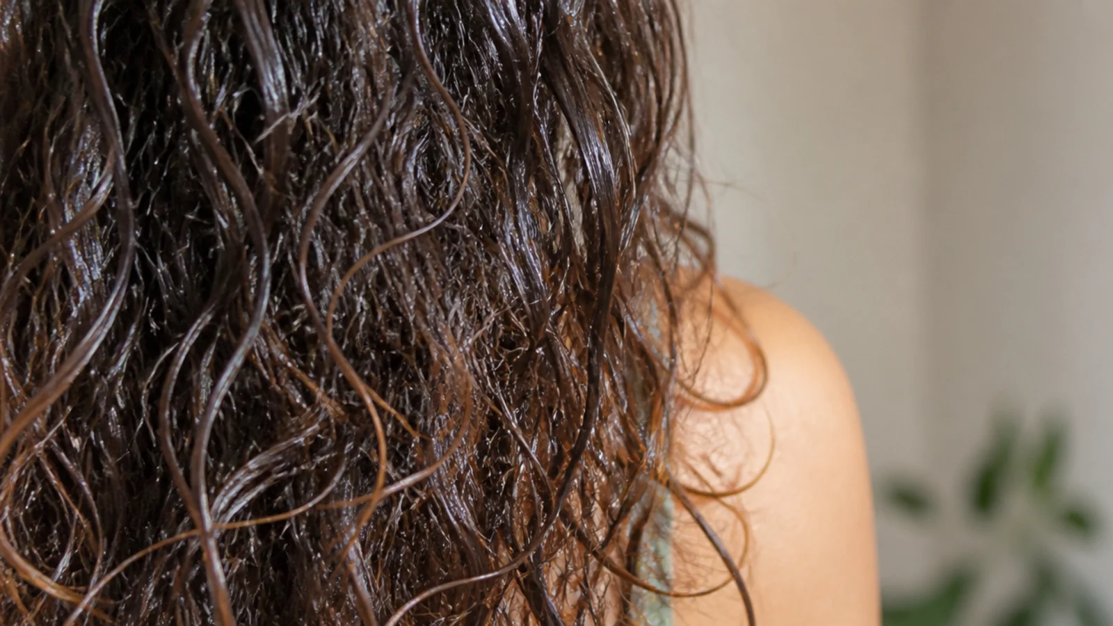 Melted coconut oil applied to dry high porosity frizzy hair before washing as a pre-wash mask