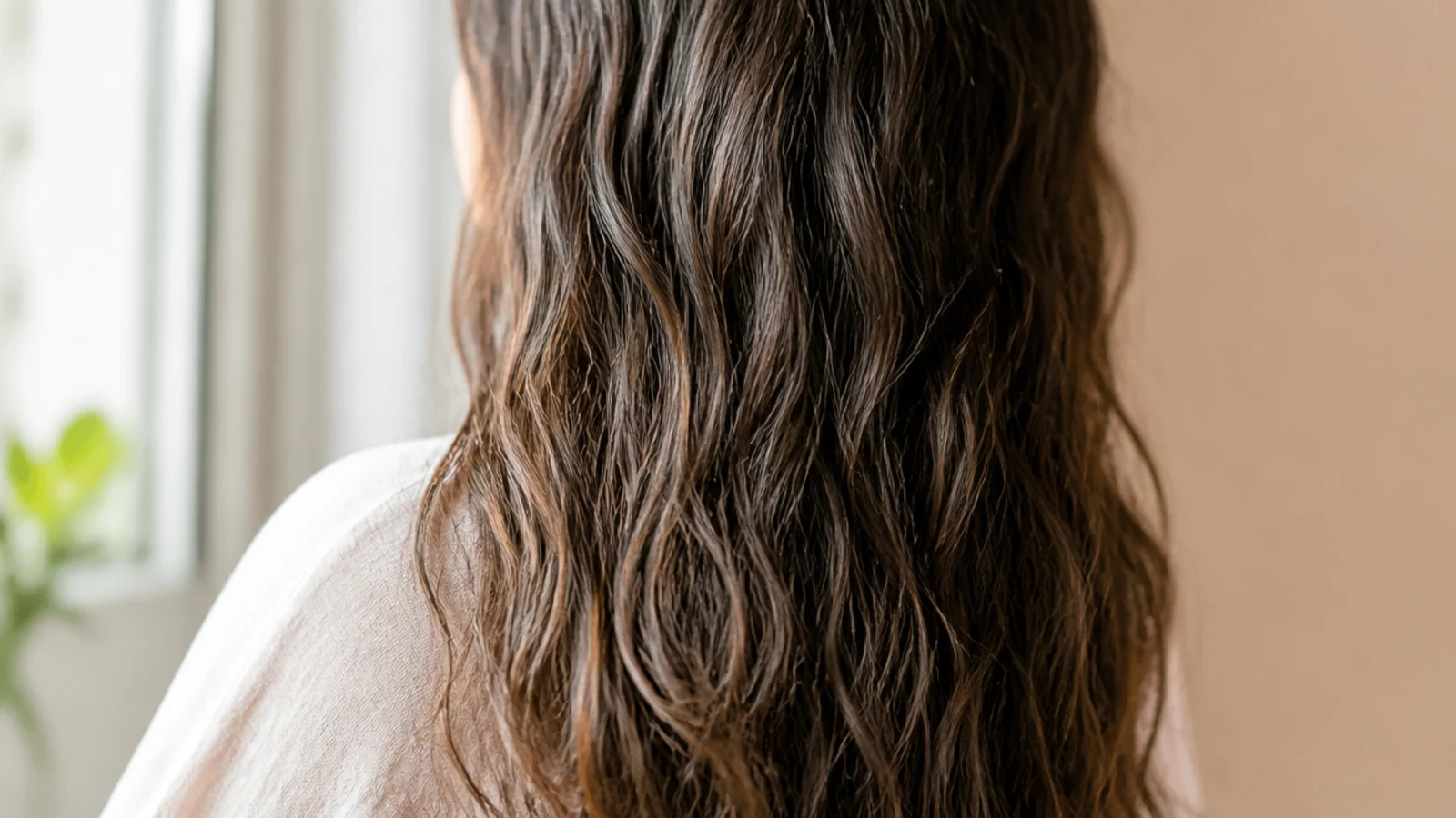 Protein bond building treatment applied to over moisturized frizzy hair that feels limp when wet