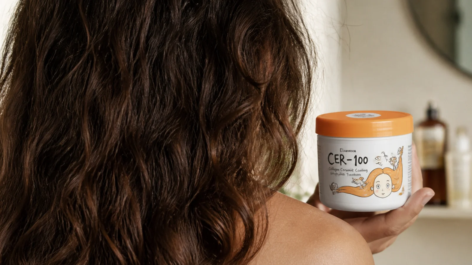 Elizavecca CER-100 collagen ceramide coating protein treatment tub used on frizzy hair