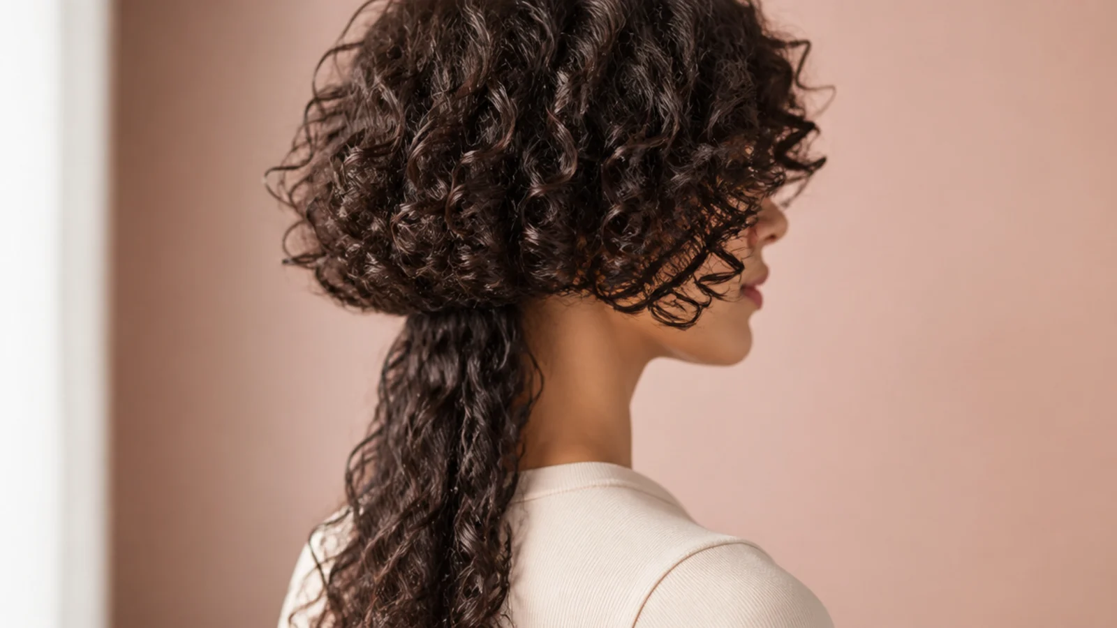 3a spiral curly jellyfish haircut with a bell finishing at the cheekbone over long spiral lengths