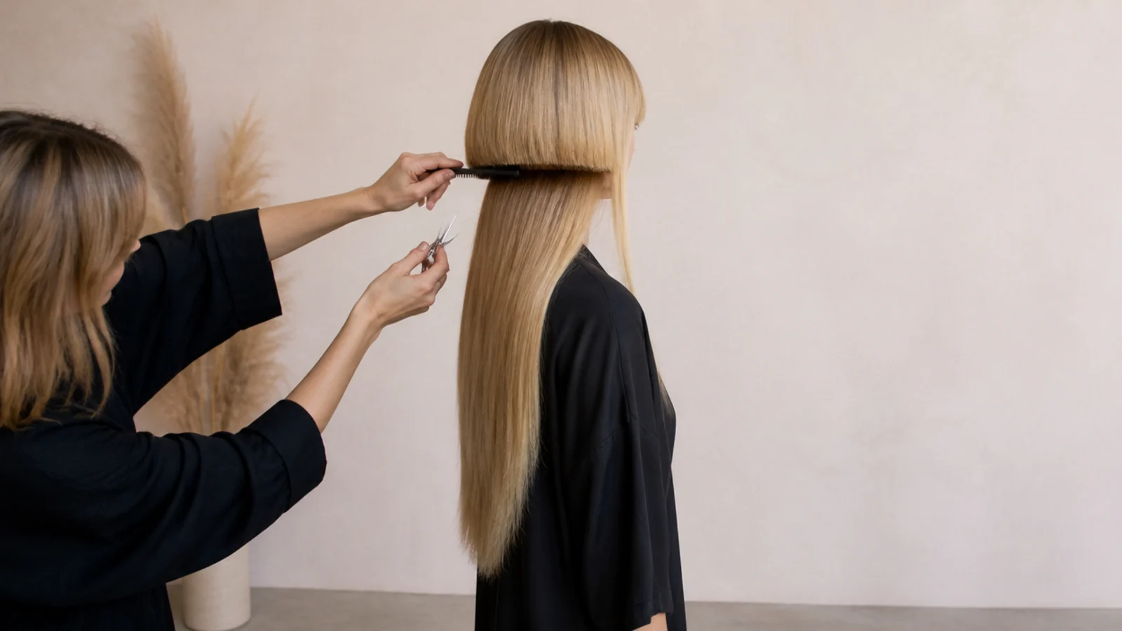 Unblended disconnection line between the bell and tentacles of a finished jellyfish haircut