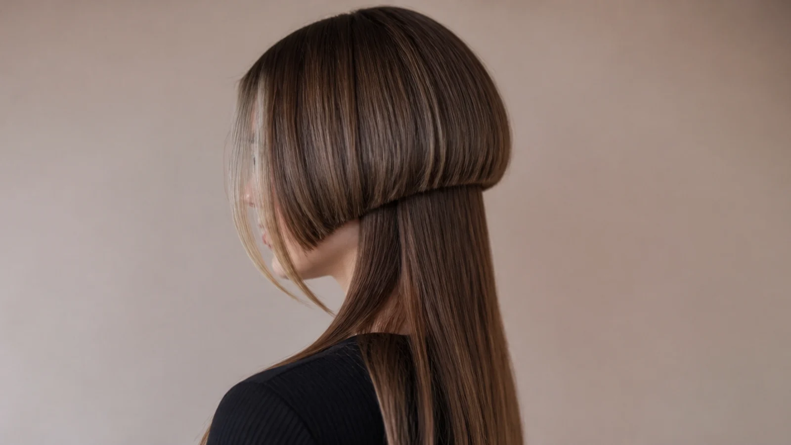 Jellyfish haircut with a lightened face framing money piece on the front sections of the bell
