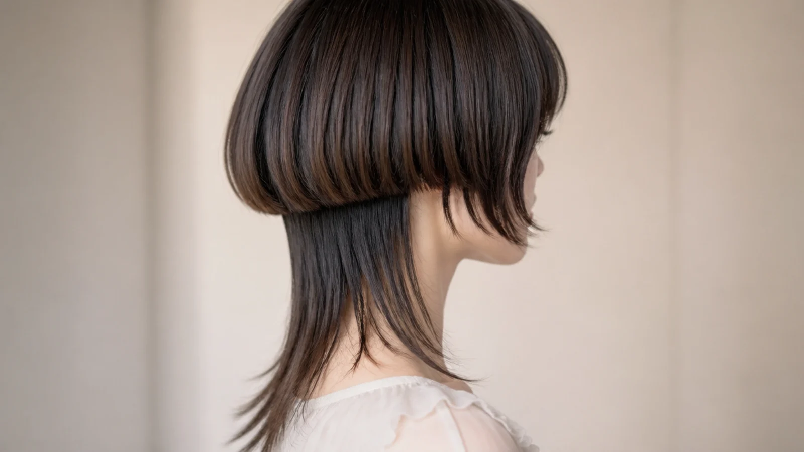 Chin-length jellyfish bell compared with wolf cut curtain bangs framing the cheekbones