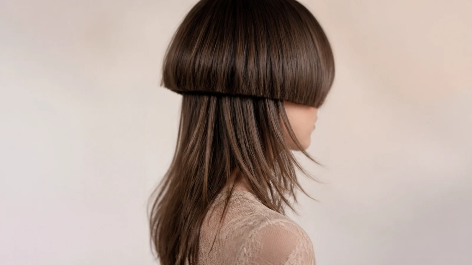 Thick layered jellyfish haircut with heavy weight removal through the tentacles and a blunt bell