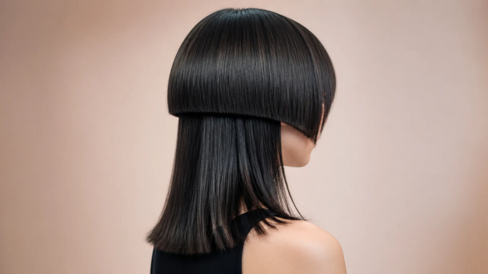 Fine hair layered jellyfish haircut with two layer lengths and a blunt shoulder-length perimeter
