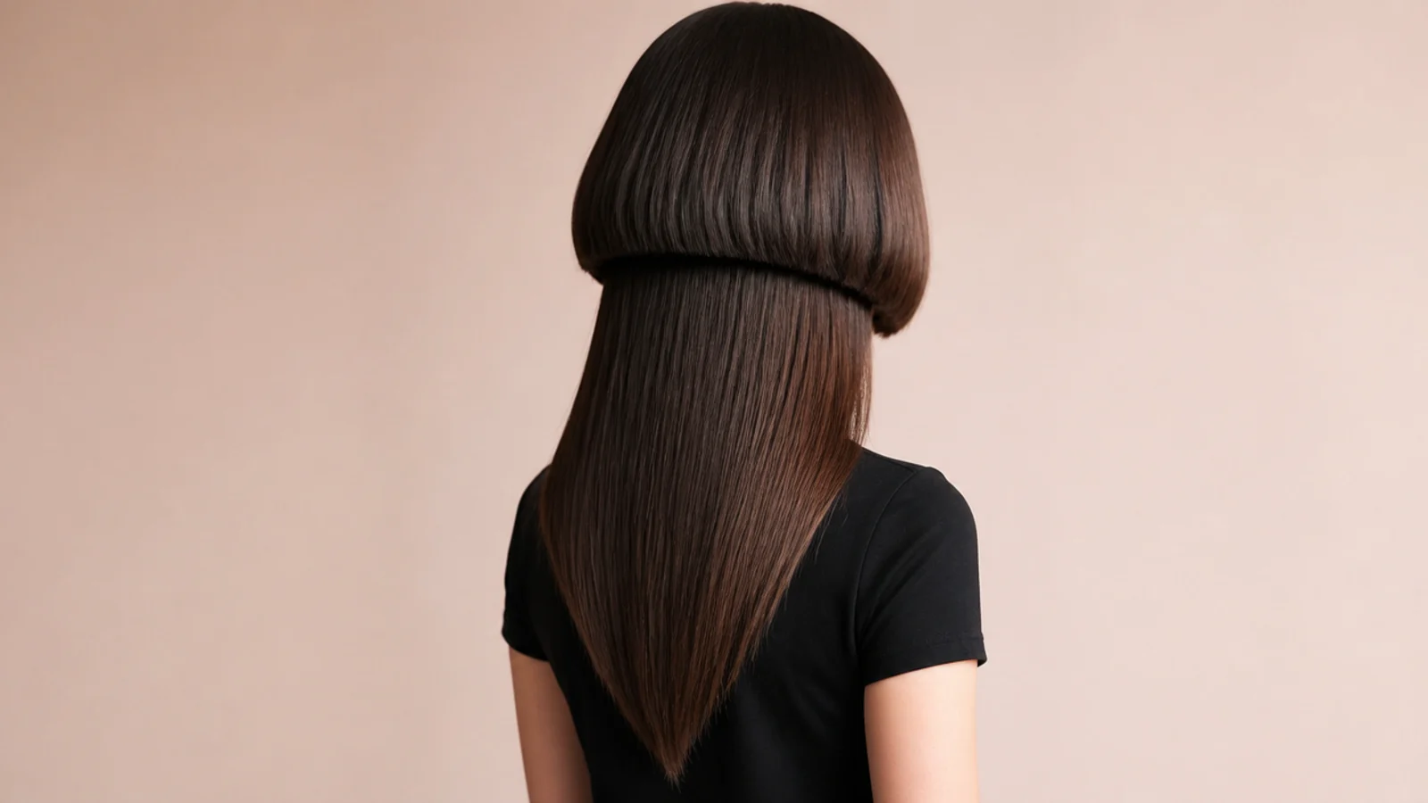 Layered jellyfish haircut with a sharp V-shaped perimeter through the long tentacle section