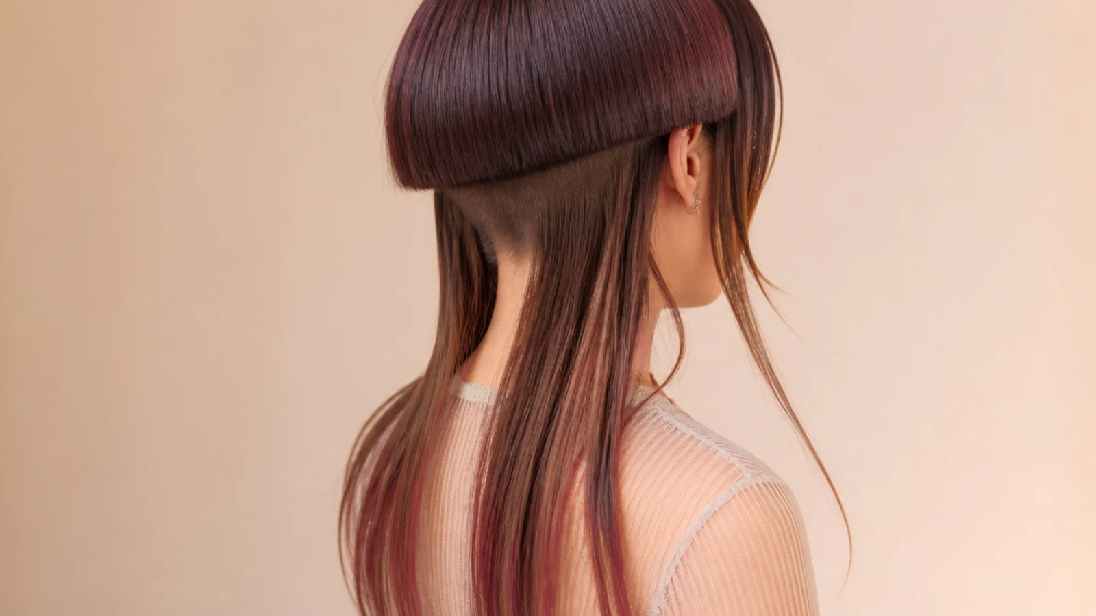 Layered jellyfish haircut with a hidden undercut nape beneath long layered tentacle lengths