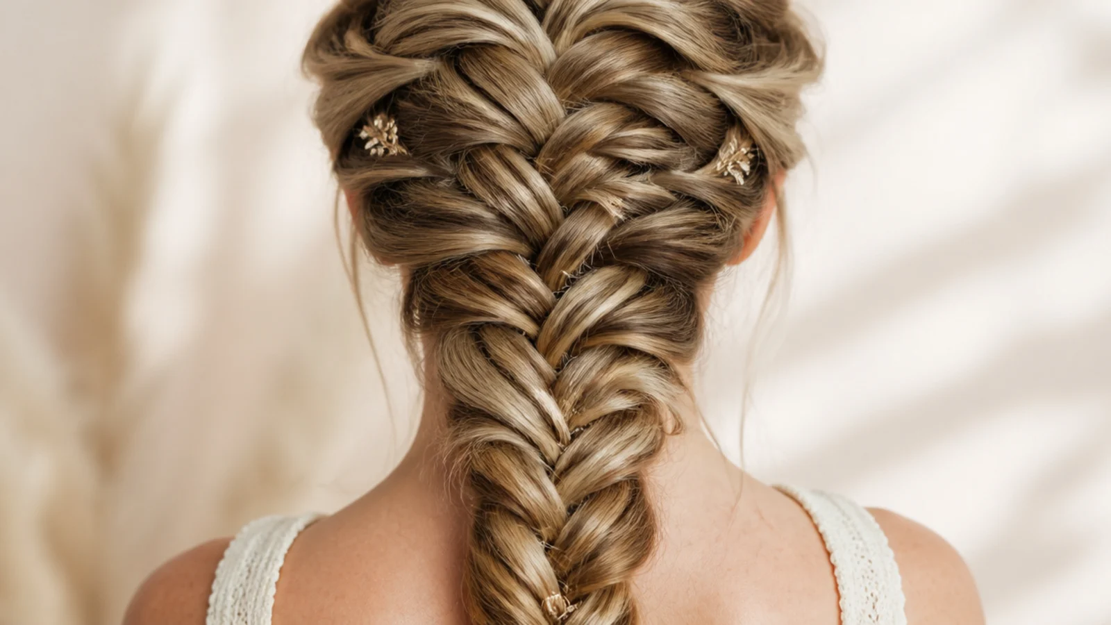 Dutch mermaid braid sitting raised above the scalp with visible fanned crossovers
