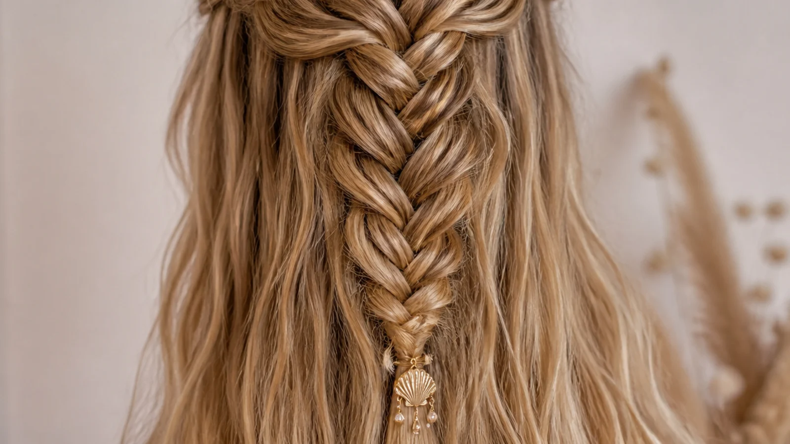Loose sleep in waterfall mermaid braid on damp hair for next day mermaid waves