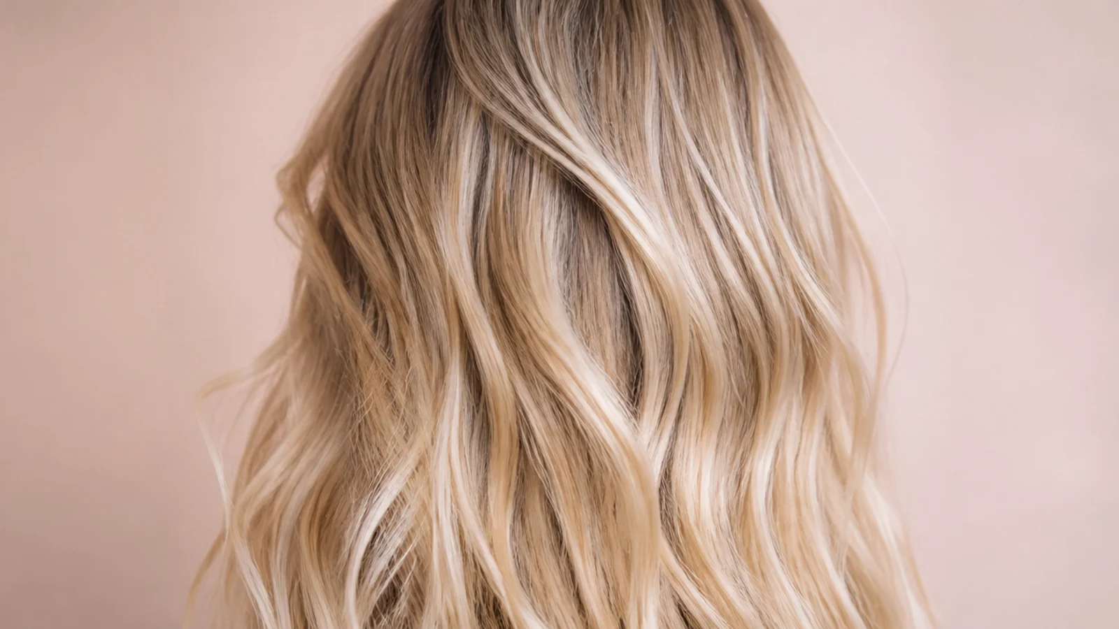 Air-dried loose blonde waves with soft undone texture, viewed from behind