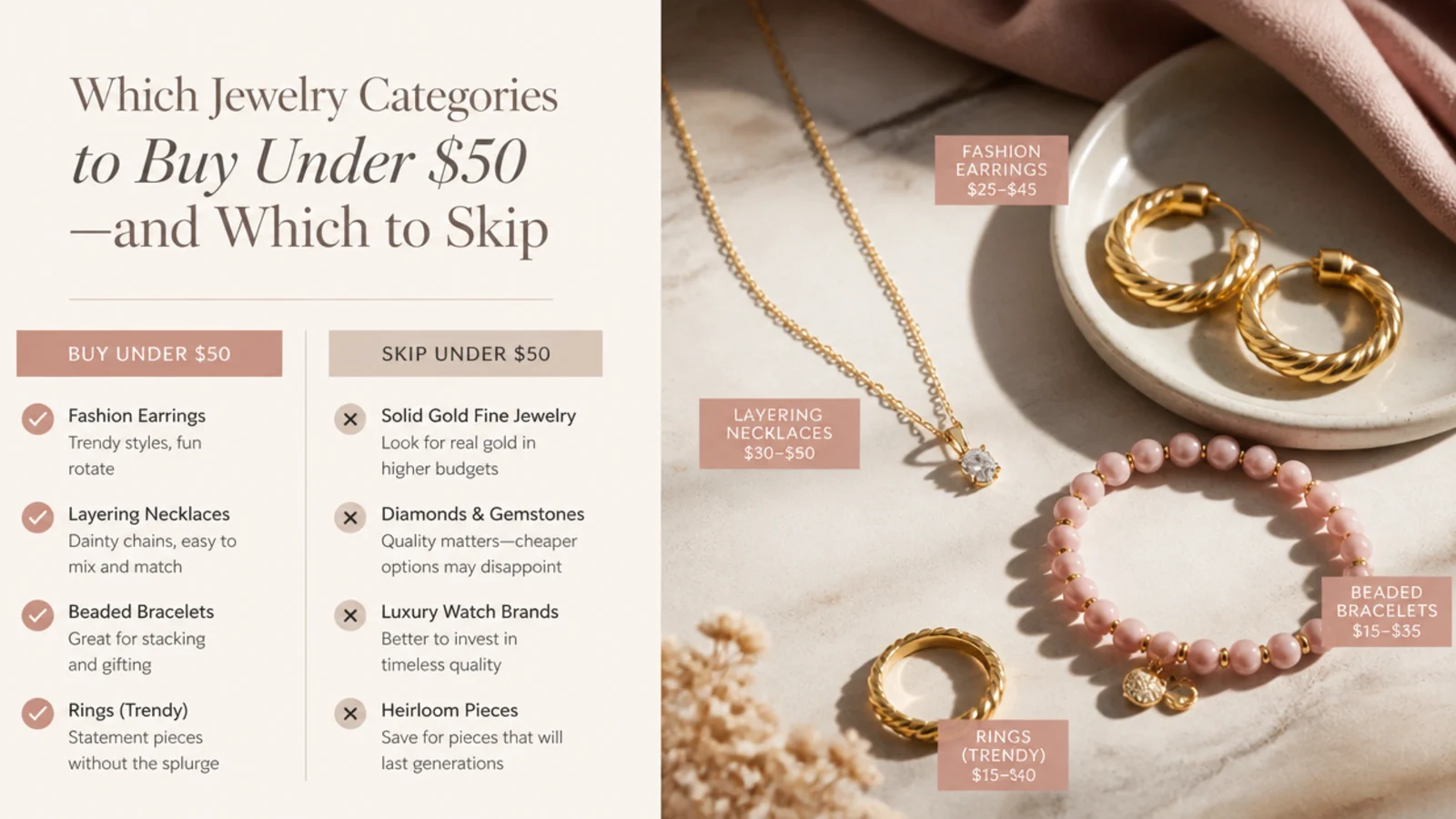 Which Categories to Buy Under $50 - and Which to Skip