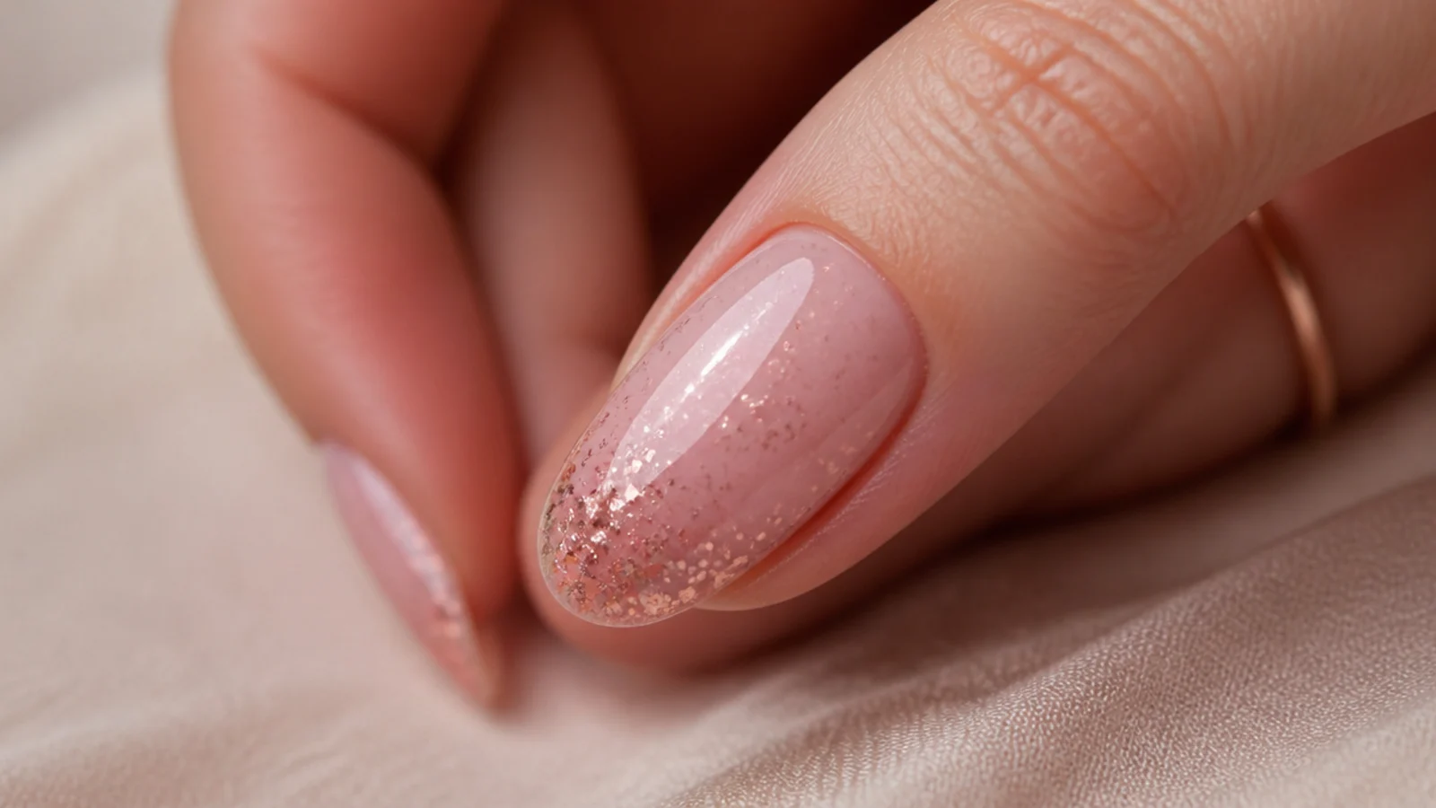 Close-up of a long oval nail tip showing the rounded edge that spreads impact across the curve