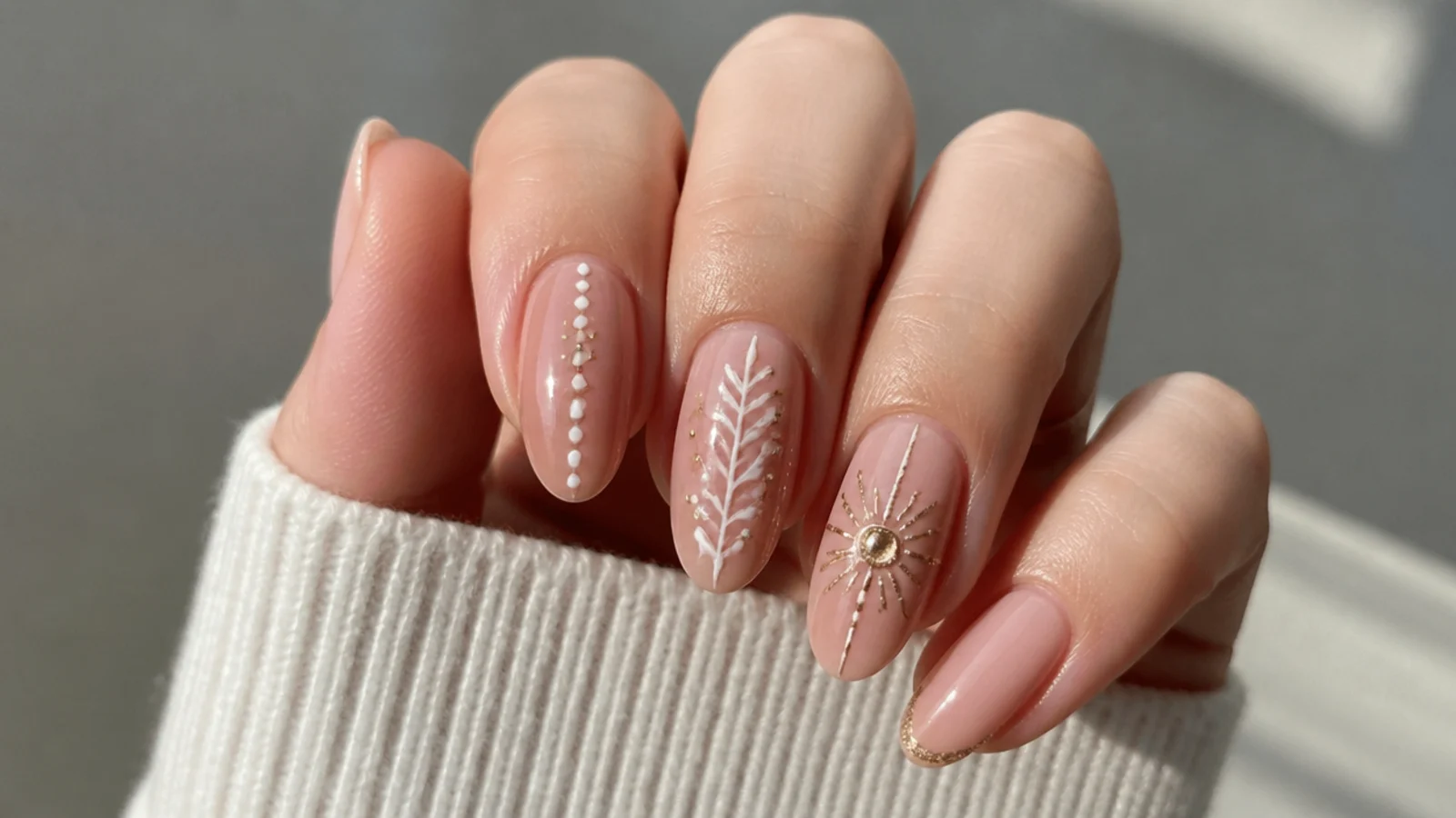 Boho nails styled for a festival, an outdoor wedding and everyday wear
