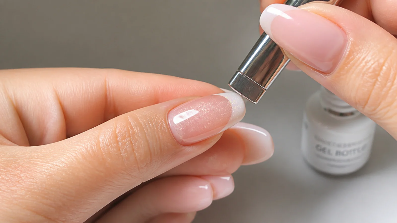 A second magnetic coat deepening the 3D stripe on a cured french tip