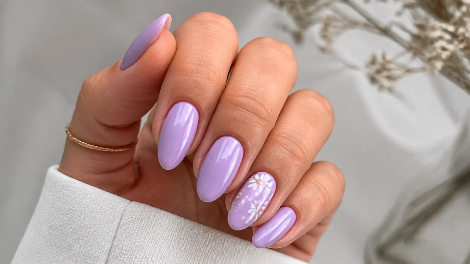 Light purple gel built in thin coats over a base for true color