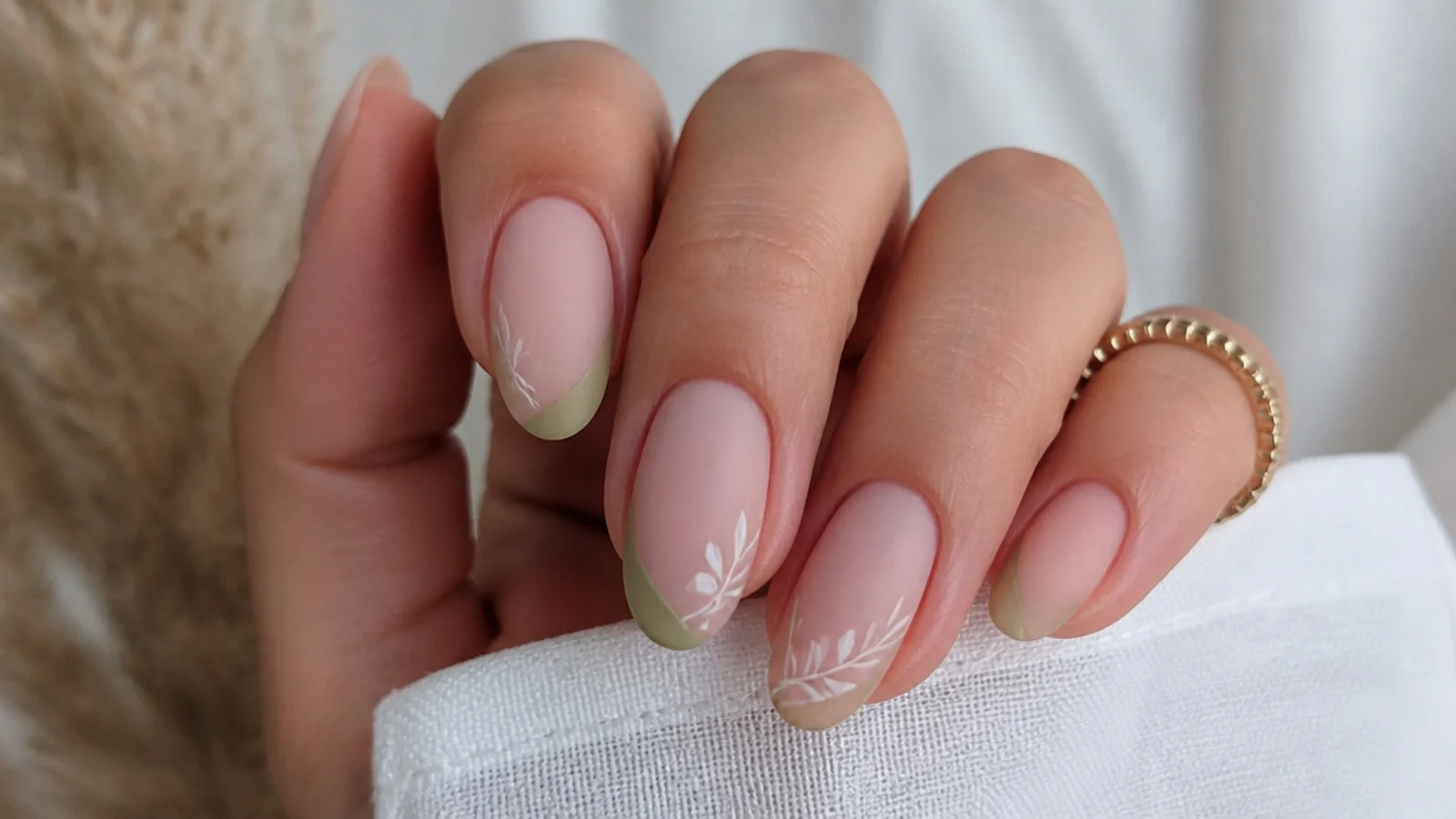 A healthy natural nail after a matte gel manicure with cuticle oil