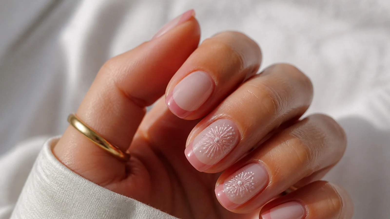 A healthy natural nail after matte gel removal with cuticle oil