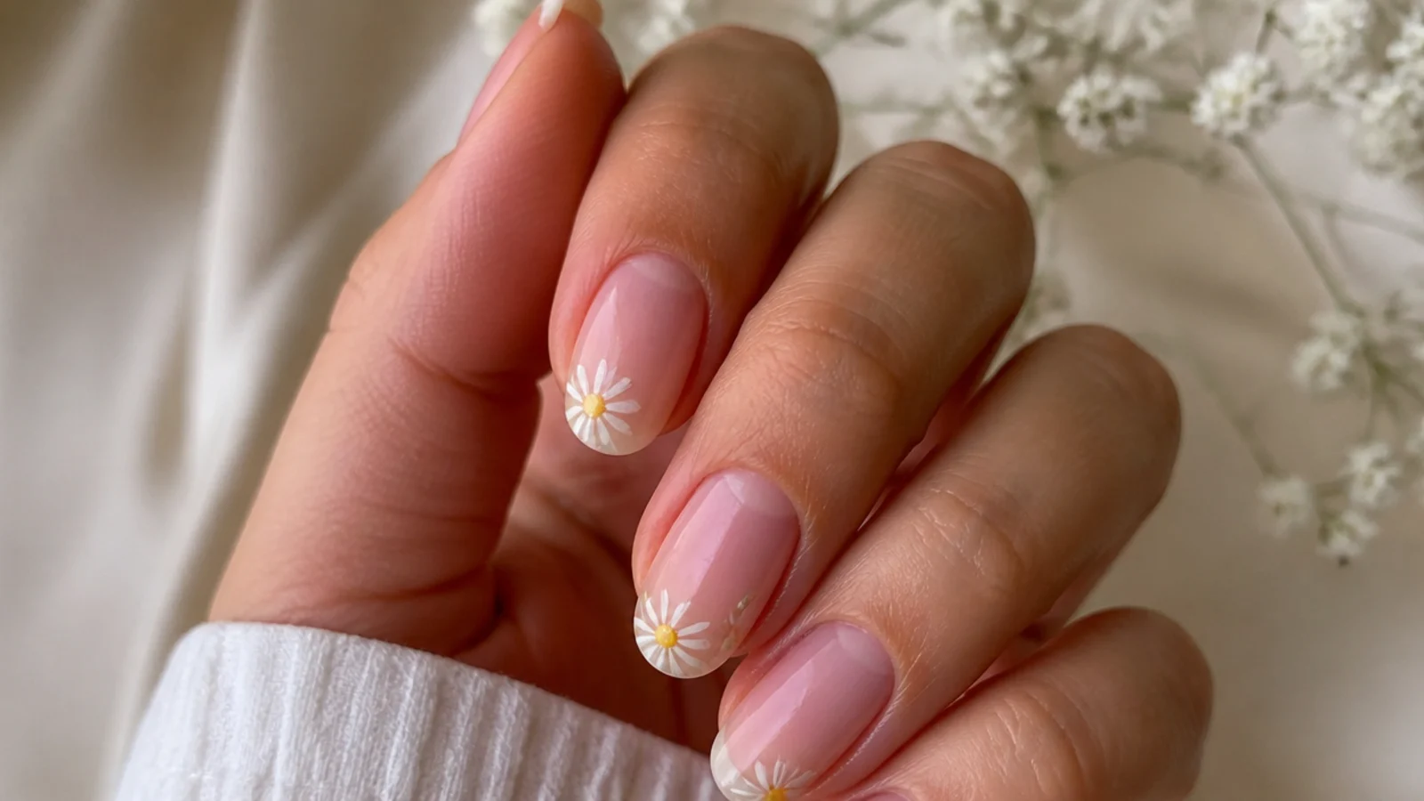 A healthy natural nail after safe soak-off removal of a matte gel finish