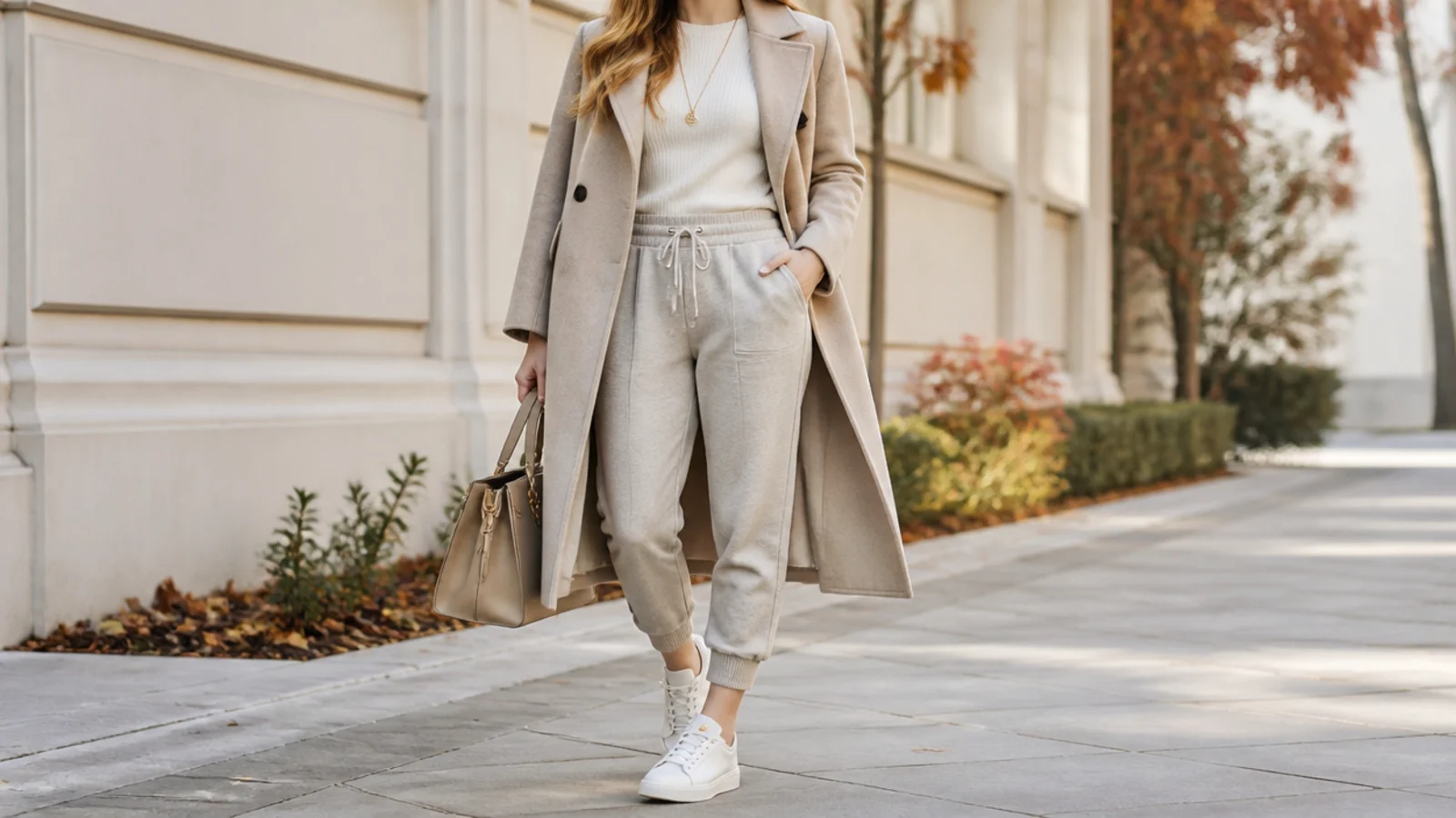 How to wear sweatpants without looking sloppy in fall